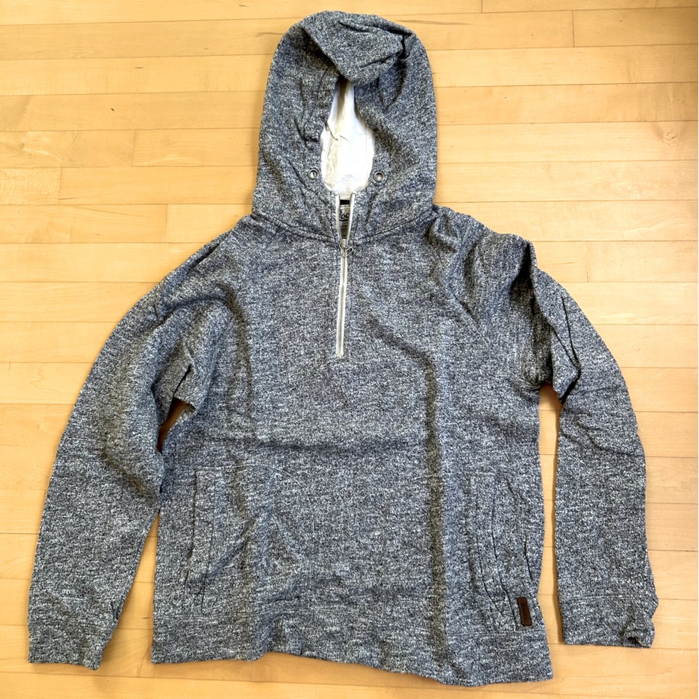 Roots Salt and Pepper Gray 1/4 Zip Hoodie Medium